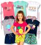 Imagem de Kit 7 Conjunto Infantil Feminino Roupa de Verão Menina