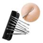 Imagem de Kit 7 Curetas Remove Cravos Espinhas Aço Inoxidável Com Estojo