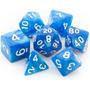 Imagem de Kit 7 Dados RPG de Mesa Conjunto Azul Perolado