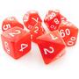 Imagem de Kit 7 Dados RPG de Mesa Conjunto Vermelho Perolado