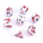 Imagem de Kit 7 Dados Rpg De Mesa Sangue D&d D4 D6 D8 D10 D10% D12 D20