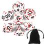 Imagem de Kit 7 Dados Rpg De Mesa Sangue D&d D4 D6 D8 D10 D10% D12 D20
