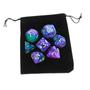 Imagem de Kit 7 Dados Rpg Galaxia D&d D4 D6 D8 D10 D10% D12 D20 Bolsa