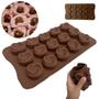 Imagem de Kit 7 Forminhas de Silicone Coracao Cupcake / Muffin e Flores para Bombom / Trufas