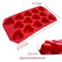 Imagem de Kit 7 Forminhas de Silicone em Coracao para Cupcake / Muffin / Bombom / Trufas  Mor 