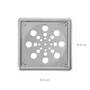 Imagem de Kit 7 Grelha Quadrada em Aço Inox 9,4 X 9,4cm com Caixilho Astra