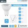 Imagem de Kit 7 Lâmpada Led MR16 GU10 7w Save Energy 6500k Branco Frio