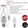 Imagem de Kit 7 Lampada Led Vela Chama Matte 4w Branco Neutro 4000k E14