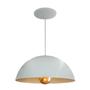 Imagem de Kit 7 Luminária Pendente Meia Lua 34cm Com Interior Cobre Com Fiação 110/220v