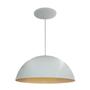 Imagem de Kit 7 Luminária Pendente Meia Lua 34cm Com Interior Cobre Com Fiação 110/220v