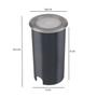 Imagem de Kit 7 Luminaria Piso Spot Led Inox Borda Piscina Ambar Zan43