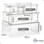 Imagem de Kit 7 Organizadores De Alimentos Potes Acrílico Transparente