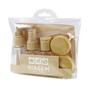 Imagem de Kit 7 Porta Frascos Viagem Organizador Mala Mão Bolsa Necessaire Shampoo Creme Perfume Cuidado Pessoal