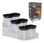 Imagem de Kit 7 Porta Temperos Lumini Black Organizador Decorativo