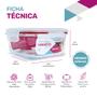 Imagem de KIT 7 Potes de Vidro Quadrado com Tampa Hermética 800ml
