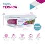 Imagem de KIT 7 Potes de Vidro Retangular com Tampa Hermética 1520ml