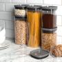 Imagem de Kit 7 Potes Hermético Para Mantimentos Condimentos Alimentos Plástico Jogo Organizador Ou