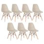 Imagem de Kit - 7 x cadeiras Charles Eames Eiffel DSW - Base de madeira clara