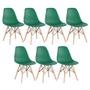 Imagem de Kit - 7 x cadeiras Charles Eames Eiffel DSW - Base de madeira clara