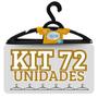 Imagem de Kit 72 Cabides Preto Plástico Closet Organizado LP House