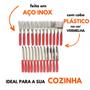 Imagem de Kit 72 Talheres 36 Garfos + 36 Facas De Mesa Com Cabo Vermelho