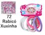 Imagem de Kit 72 Unidades Liga Elástico Meia Xuxinha com Glitter para Prender os Cabelos