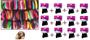 Imagem de Kit 72 Unidades Liga Elástico Meia Xuxinha para Prender os Cabelos Coloridas e Pretos