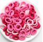 Imagem de Kit 72 Xuxinhas Rabicó Elásticos Para Cabelo Cor Rosa - Preço Atacado