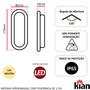 Imagem de Kit 8 Arandela Tartaruga Led Branca IP65 12w Branco Neutro 4000K