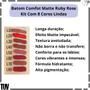 Imagem de Kit 8 Batons Líquidos Comfort Matte Mood Longa Duração Fosco - Ruby Rose