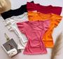 Imagem de Kit 8 Blusa Feminina Blusinha Camiseta Tshirt Atacado Revend