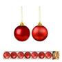 Imagem de Kit 8 bolas vermelhas de Natal nº 6  Zein - Enfeite lindo Natalino - Árvore mais linda