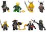 Imagem de Kit 8 Bonecos Blocos De Montar Lloyd Golden Dragon Ninjago