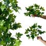 Imagem de Kit 8 Buquês deFolhagem de Hera Artificial 35cm plantas artificiais para fundo de jardim vertical