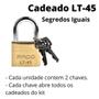 Imagem de Kit 8 Cadeado 45mm Pado mesmo segredos iguais mesma chave