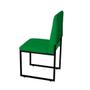 Imagem de Kit 8 Cadeira Para Sala de Jantar Trendy Base Metálica Preto Tecido Sintético Verde - Móveis Mafer