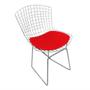 Imagem de Kit 8 Cadeiras Bertoia Cromada com Assento Sintético Vermelho
