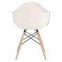 Imagem de Kit 8 Cadeiras Charles Eames Eiffel Daw Com Pés De Madeira Clara Creme