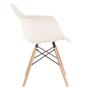 Imagem de Kit 8 Cadeiras Charles Eames Eiffel Daw Com Pés De Madeira Clara Creme
