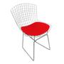 Imagem de Kit 8 Cadeiras Design Bertoia Cromada com Assento Sintético Vermelho