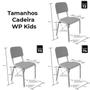 Imagem de Kit 8 cadeiras escolar infantil wp kids empilhavel t2