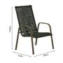 Imagem de Kit 8 Cadeiras para Área Externa Luna em Corda Náutica Verde e Alumínio Champagne