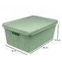 Imagem de Kit 8 Caixas Juta Decorativa Multiuso 15L Verde 3264 -JAGUAR