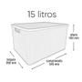 Imagem de Kit 8 Caixas Organizadoras Rattan Marrom 15 Litros Com Tampa 25592 Arqplast