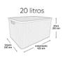 Imagem de Kit 8 Caixas Organizadoras Rattan Marrom 20 Litros Com Tampa 25597 Arqplast