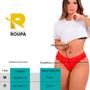 Imagem de Kit 8 Calcinha Fio Feminina Microfibra Renda Lateral