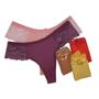 Imagem de Kit 8 Calcinha Fio Feminina Microfibra Renda Lateral