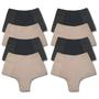 Imagem de Kit 8 Calcinhas Cinta Cintura Alta Modela Reduz Barriga
