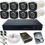 Imagem de Kit 8 Câmeras De Segurança Full Hd 1080p 2 Mp Dvr 8 Ch Com HD