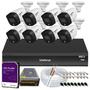 Imagem de Kit 8 Cameras de Segurança Intelbras 1220b Full Color 1080p Dvr Imhdx 3008 Hd Purple 2tb